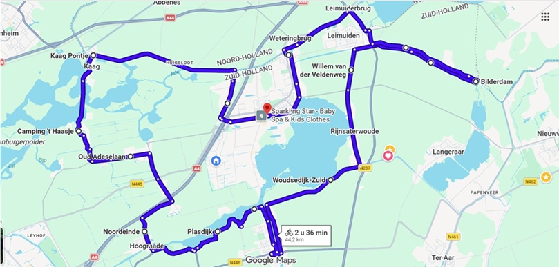 11 kernen fietsroute